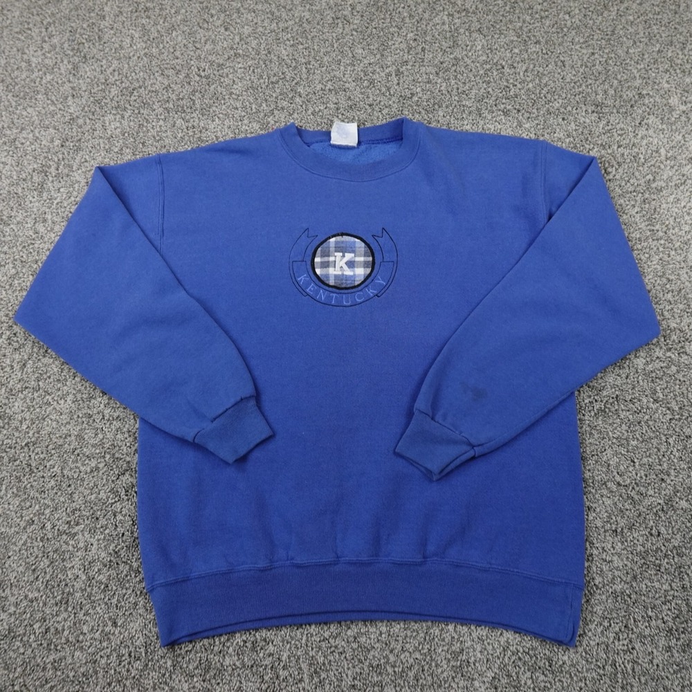 VTG‎ Kentucky Sweater Mens L Blue Santee UK KY Pullover Crewneck Sweatshirt USA